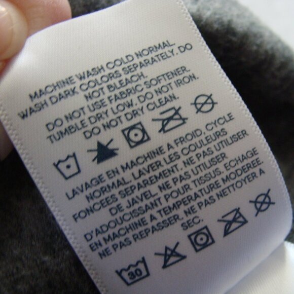 LANDS' END Medium Gray Sleeveless ZIP Up "OEKO-TEX" FLEECE Vest Sz XL (46-48) - Picture 6 of 7